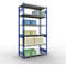 Schulte Lagertechnik Système de rayonnage à tablettes emboîtables MULTIplus 250, rayonnage de base, verrou de longueur, 2500x1300x600 mm, 6 tablettes, bleu gentiane/galvanisé