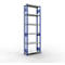 Schulte Lagertechnik Système de rayonnage à tablettes emboîtables MULTIplus 250, rayonnage de base, verrou de longueur, 2500x750x300 mm, 6 tablettes, bleu gentiane/galvanisé