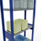 Schulte Lagertechnik Système de rayonnage à tablettes emboîtables MULTIplus 250, rayonnage de base, verrou de longueur, 2500x750x300 mm, 6 tablettes, bleu gentiane/galvanisé