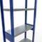 Schulte Lagertechnik Système de rayonnage à tablettes emboîtables MULTIplus 250, rayonnage de base, verrou de longueur, 2500x750x300 mm, 6 tablettes, bleu gentiane/galvanisé