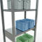Schulte Lagertechnik Système de rayonnage à tablettes emboîtables MULTIplus 250, rayonnage de base, verrou de longueur, 2500x750x400 mm, 6 tablettes, galvanisé