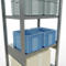 Schulte Lagertechnik Système de rayonnage à tablettes emboîtables MULTIplus 250, rayonnage de base, verrou de longueur, 2500x750x500 mm, 6 tablettes, galvanisé