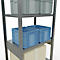 Schulte Lagertechnik Système de rayonnage à tablettes emboîtables MULTIplus 250, rayonnage de base, verrou de longueur, 2500x750x600 mm, 6 tablettes, galvanisé