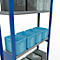 Schulte Lagertechnik Système de rayonnage à tablettes emboîtables MULTIplus 250, rayonnage de base, verrou de longueur, 3000x1000x300 mm, 7 tablettes, bleu gentiane/galvanisé