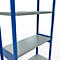 Schulte Lagertechnik Système de rayonnage à tablettes emboîtables MULTIplus 250, rayonnage de base, verrou de longueur, 3000x1000x400 mm, 7 tablettes, bleu gentiane/galvanisé