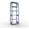 Schulte Lagertechnik Système de rayonnage à tablettes emboîtables MULTIplus 250, rayonnage de base, verrou de longueur, 3000x1000x500 mm, 7 tablettes, bleu gentiane/galvanisé