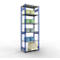Schulte Lagertechnik Système de rayonnage à tablettes emboîtables MULTIplus 250, rayonnage de base, verrou de longueur, 3000x1000x600 mm, 7 tablettes, bleu gentiane/galvanisé