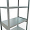Schulte Lagertechnik Système de rayonnage à tablettes emboîtables MULTIplus 250, rayonnage de base, verrou de longueur, 3000x1000x600 mm, 7 tablettes, galvanisé