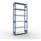 Schulte Lagertechnik Système de rayonnage à tablettes emboîtables MULTIplus 250, rayonnage de base, verrou de longueur, 3000x1300x400 mm, 7 tablettes, bleu gentiane/galvanisé