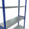 Schulte Lagertechnik Système de rayonnage à tablettes emboîtables MULTIplus 250, rayonnage de base, verrou de longueur, 3000x1300x400 mm, 7 tablettes, bleu gentiane/galvanisé
