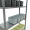 Schulte Lagertechnik Système de rayonnage à tablettes emboîtables MULTIplus 250, rayonnage de base, verrou de longueur, 3000x1300x400 mm, 7 tablettes, galvanisé