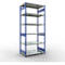 Schulte Lagertechnik Système de rayonnage à tablettes emboîtables MULTIplus 250, rayonnage de base, verrou de longueur, 3000x1300x800 mm, 7 tablettes, bleu gentiane/galvanisé