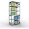 Schulte Lagertechnik Système de rayonnage à tablettes emboîtables MULTIplus 250, rayonnage de base, verrou de longueur, 3000x1300x800 mm, 7 tablettes, galvanisé