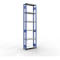 Schulte Lagertechnik Système de rayonnage à tablettes emboîtables MULTIplus 250, rayonnage de base, verrou de longueur, 3000x750x300 mm, 7 tablettes, bleu gentiane/galvanisé