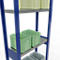 Schulte Lagertechnik Système de rayonnage à tablettes emboîtables MULTIplus 250, rayonnage de base, verrou de longueur, 3000x750x300 mm, 7 tablettes, bleu gentiane/galvanisé
