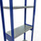 Schulte Lagertechnik Système de rayonnage à tablettes emboîtables MULTIplus 250, rayonnage de base, verrou de longueur, 3000x750x300 mm, 7 tablettes, bleu gentiane/galvanisé