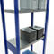 Schulte Lagertechnik Système de rayonnage à tablettes emboîtables MULTIplus 250, rayonnage de base, verrou de longueur, 3000x750x400 mm, 7 tablettes, bleu gentiane/galvanisé