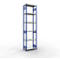 Schulte Lagertechnik Système de rayonnage à tablettes emboîtables MULTIplus 250, rayonnage de base, verrou de longueur, 3000x750x400 mm, 7 tablettes, bleu gentiane/galvanisé