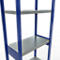 Schulte Lagertechnik Système de rayonnage à tablettes emboîtables MULTIplus 250, rayonnage de base, verrou de longueur, 3000x750x400 mm, 7 tablettes, bleu gentiane/galvanisé