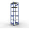Schulte Lagertechnik Système de rayonnage à tablettes emboîtables MULTIplus 250, rayonnage de base, verrou de longueur, 3000x750x800 mm, 7 tablettes, bleu gentiane/galvanisé