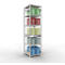 Schulte Lagertechnik Système de rayonnage à tablettes emboîtables MULTIplus 250, rayonnage de base, verrou de longueur, 3000x750x800 mm, 7 tablettes, gris clair