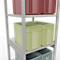 Schulte Lagertechnik Système de rayonnage à tablettes emboîtables MULTIplus 250, rayonnage de base, verrou de longueur, 3000x750x800 mm, 7 tablettes, gris clair
