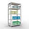Schulte Lagertechnik Système de rayonnages à tablettes emboîtables MULTIplus 250, rayonnage de base, verrou de longueur, 2000x1000x600 mm, 5 tablettes, gris clair