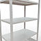 Schulte Lagertechnik Système de rayonnages à tablettes emboîtables MULTIplus 250, rayonnage de base, verrou de longueur, 2000x1000x600 mm, 5 tablettes, gris clair