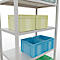 Schulte Lagertechnik Système de rayonnages à tablettes emboîtables MULTIplus 250, rayonnage de base, verrou de longueur, 2000x1000x600 mm, 5 tablettes, gris clair