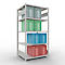 Schulte Lagertechnik Système de rayonnages à tablettes emboîtables MULTIplus 250, rayonnage de base, verrou de longueur, 2000x1000x800 mm, 5 tablettes, gris clair