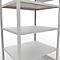 Schulte Lagertechnik Système de rayonnages à tablettes emboîtables MULTIplus 250, rayonnage de base, verrou de longueur, 2000x1000x800 mm, 5 tablettes, gris clair