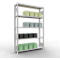 Schulte Lagertechnik Système de rayonnages à tablettes emboîtables MULTIplus 250, rayonnage de base, verrou de longueur, 2000x1300x300 mm, 5 tablettes, gris clair
