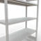Schulte Lagertechnik Système de rayonnages à tablettes emboîtables MULTIplus 250, rayonnage de base, verrou de longueur, 2000x1300x500 mm, 5 tablettes, gris clair