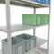 Schulte Lagertechnik Système de rayonnages à tablettes emboîtables MULTIplus 250, rayonnage de base, verrou de longueur, 2000x1300x500 mm, 5 tablettes, gris clair