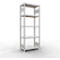 Schulte Lagertechnik Système de rayonnages à tablettes emboîtables MULTIplus 250, rayonnage de base, verrou de longueur, 2000x750x400 mm, 5 tablettes, gris clair