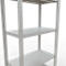 Schulte Lagertechnik Système de rayonnages à tablettes emboîtables MULTIplus 250, rayonnage de base, verrou de longueur, 2000x750x400 mm, 5 tablettes, gris clair