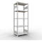 Schulte Lagertechnik Système de rayonnages à tablettes emboîtables MULTIplus 250, rayonnage de base, verrou de longueur, 2000x750x500 mm, 5 tablettes, gris clair