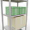 Schulte Lagertechnik Système de rayonnages à tablettes emboîtables MULTIplus 250, rayonnage de base, verrou de longueur, 2000x750x500 mm, 5 tablettes, gris clair
