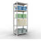 Schulte Lagertechnik Système de rayonnages à tablettes emboîtables MULTIplus 250, rayonnage de base, verrou de longueur, 2000x750x500 mm, 5 tablettes, gris clair