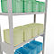 Schulte Lagertechnik Système de rayonnages à tablettes emboîtables MULTIplus 250, rayonnage de base, verrou de longueur, 2500x1000x300 mm, 6 tablettes, gris clair
