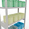 Schulte Lagertechnik Système de rayonnages à tablettes emboîtables MULTIplus 250, rayonnage de base, verrou de longueur, 2500x1000x400 mm, 6 tablettes, gris clair