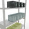 Schulte Lagertechnik Système de rayonnages à tablettes emboîtables MULTIplus 250, rayonnage de base, verrou de longueur, 2500x1300x400 mm, 6 tablettes, gris clair