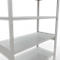 Schulte Lagertechnik Système de rayonnages à tablettes emboîtables MULTIplus 250, rayonnage de base, verrou de longueur, 2500x1300x600 mm, 6 tablettes, gris clair