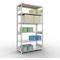 Schulte Lagertechnik Système de rayonnages à tablettes emboîtables MULTIplus 250, rayonnage de base, verrou de longueur, 2500x1300x600 mm, 6 tablettes, gris clair