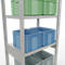 Schulte Lagertechnik Système de rayonnages à tablettes emboîtables MULTIplus 250, rayonnage de base, verrou de longueur, 2500x750x500 mm, 6 tablettes, gris clair