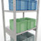 Schulte Lagertechnik Système de rayonnages à tablettes emboîtables MULTIplus 250, rayonnage de base, verrou de longueur, 2500x750x600 mm, 6 tablettes, gris clair