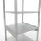 Schulte Lagertechnik Système de rayonnages à tablettes emboîtables MULTIplus 250, rayonnage de base, verrou de longueur, 2500x750x800 mm, 6 tablettes, gris clair