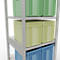 Schulte Lagertechnik Système de rayonnages à tablettes emboîtables MULTIplus 250, rayonnage de base, verrou de longueur, 2500x750x800 mm, 6 tablettes, gris clair