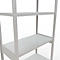 Schulte Lagertechnik Système de rayonnages à tablettes emboîtables MULTIplus 250, rayonnage de base, verrou de longueur, 3000x1000x500 mm, 7 tablettes, gris clair