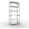 Schulte Lagertechnik Système de rayonnages à tablettes emboîtables MULTIplus 250, rayonnage de base, verrou de longueur, 3000x1300x600 mm, 7 tablettes, gris clair